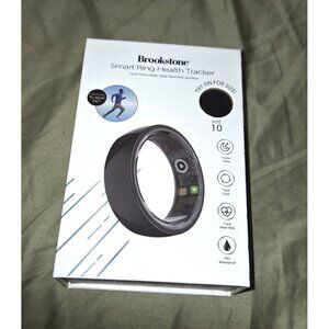 Brookstone Smart Ring Health Tracker size 10 (BLACK)  NIB